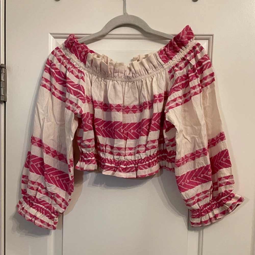 made in Italy 🇮🇹 Pink and Cream Off-Shoulder or On Top L